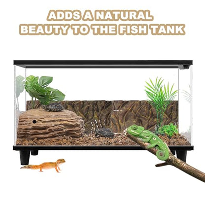 SUPVOX 3D Aquarium Background Board Reptile Tank Decor Imitation Bark Waterproof Corrosion-Resistant Terrarium Backdrop Suitable for Fish Tanks and Reptile Enclosures