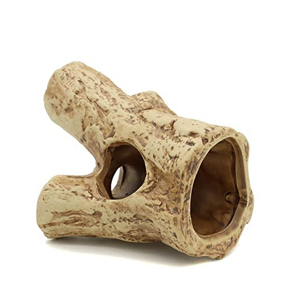 Aquarium Cave Tree Stump Hole for Betta Fish, Shrimp, Cichlid Rock Cave Stone Betta Fish Hideout Cave Decorations (Styles 3)