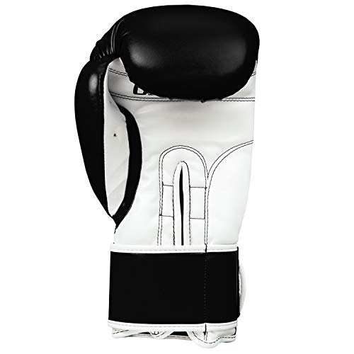 Title Classic Pro Style Training Gloves 3.0 - Boxing Gloves, Boxing Training Gloves, MMA Gloves, Oz Training Gloves, Kickboxing Gloves, Punching Bag Gloves, Sparring Gloves - color: Black/White, size: 16 oz