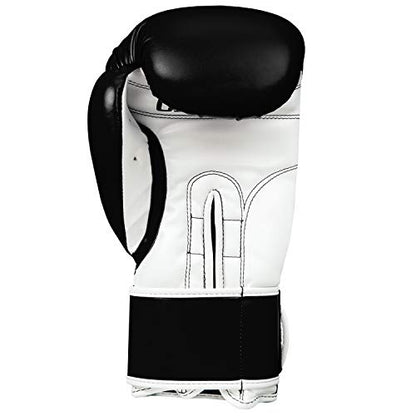 Title Classic Pro Style Training Gloves 3.0 - Boxing Gloves, Boxing Training Gloves, MMA Gloves, Oz Training Gloves, Kickboxing Gloves, Punching Bag Gloves, Sparring Gloves - color: Black/White, size: 16 oz