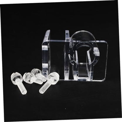 BESPORTBLE 2pcs Acrylic Aquarium Pipe Holder Water Clip for Fish Tank Easy to Install Fixed Clamp Space-Saving Design Prevents Slipping and Falling