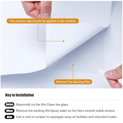 White Thickened Total Blackout Window Film, Sun Heat Blocking Privacy Cover for Glass, Removable Opaque Sun Blocking Heat Control Room Home Day Sleep Light Blocker 17.7"x118" - color: White, size: 17.5" x 118"