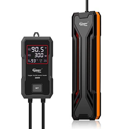 hygger Aquarium Heater 300W/500W/800W/1000W, Submersible Fish Tank Heater with Digital LED Controller and Intelligent Leaving Water Automatically Stop Heating System, for Freshwater and Saltwater - size: 300W for 40-80 Gallon