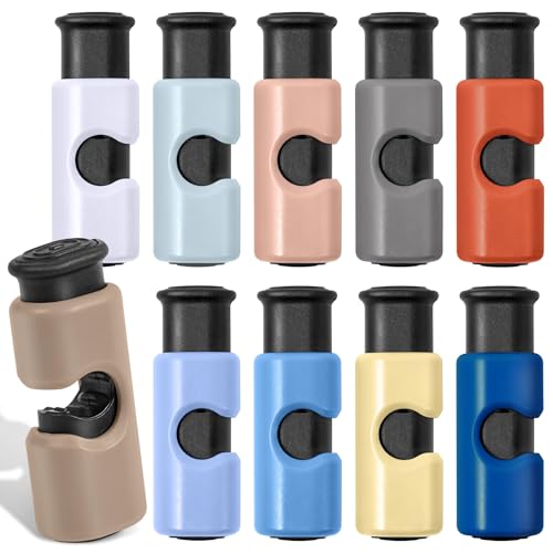 10 Pack Squeeze and Lock Bread Bag Clips, Bread Clips Resuable, Bag Clip for Food Storage, Sturdy Bread Cilp, Heavy Plastic, Handy Bags Cinch, Easy to Use with Bags Closures, 10 Colors