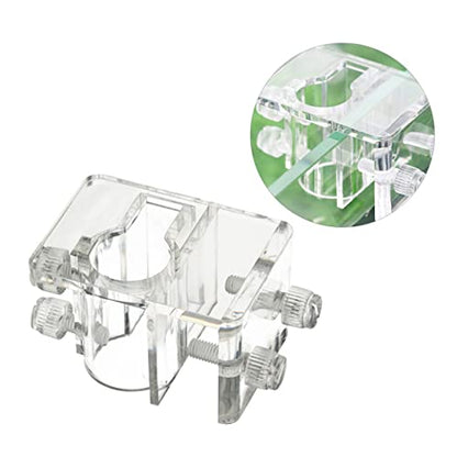 DOITOOL 2pcs Aquarium Water Holder Clip Clamp for Fish Tank Fixed Clamp Screw Adjustment (5-26mm)