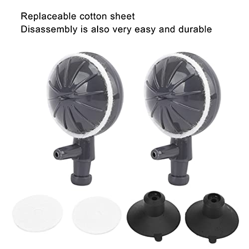 2Pcs Air Stone Bubble Disffuser, Bubble Diffuser with Suction Cups Make Bubbles for Air Pump Aquarium and Fish Air Pump Accessories