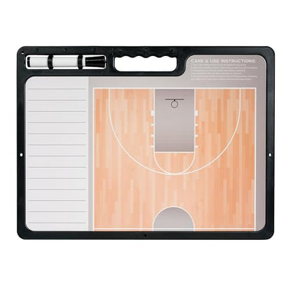Murray Sporting Goods Premium Coaches Clipboard | Double-Sided Dry Erase Marker Board for Basketball, Baseball, Soccer, Football, Hockey (Marker Included) - style: Basketball