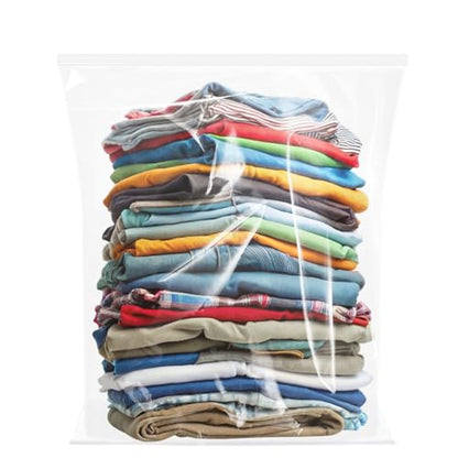 Extra Large Plastic Bags With Zipper Top, 24x32in,3-Mil Thick,5 Pack,Storage Bags for Clothes,Travel, Moving, Reusable,Heavy-Duty,BPA-Free, Clear Plastic - size: 24x32in
