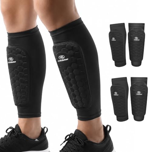 Soccer Shin Guards Shin Pads for Kids Youth Adult - color: Black+Black, size: X-Large