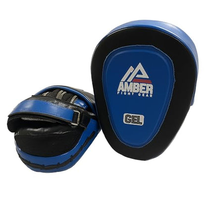 Gel-Infused Leather Punch Mitts for Boxing, Kickboxing, and MMA, Curved Design with Sweat-Resistant Lining, Shock-Absorbing Padding, Perfect for Training and Fitness Workouts