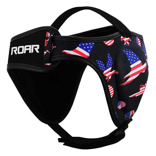 ROAR-INT Wrestling Headgear Men BJJ Ear Guard Protection MMA Grappling Cauliflower Helmet - color: American-Flag (Pack-1)