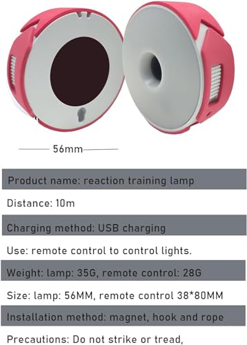 Reaction Training Light Pod,Agile Fitness Light,4 Modes and 4 Light Color with Remote Control with Reaction-Enhancing Speed and Agility (4lights) - size: 4lights