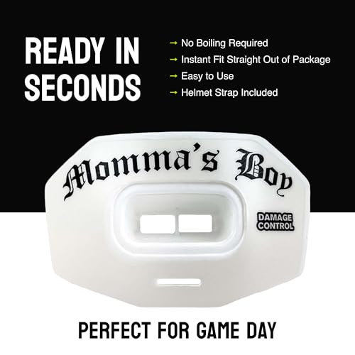 DAMAGE CONTROL Youth Football Mouth Guard – Momma's Boy - color: Momma's Boy