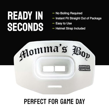 DAMAGE CONTROL Youth Football Mouth Guard – Momma's Boy - color: Momma's Boy