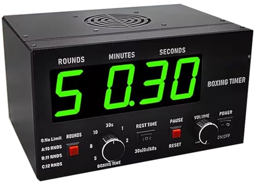 Digital Boxing Timer - LED Interval Gym Clock, Workout Timer with 30S-10min Intervals & 0/30/60S Rest, Perfect for Boxing, HIIT, Fitness Training, Blue - size: Green