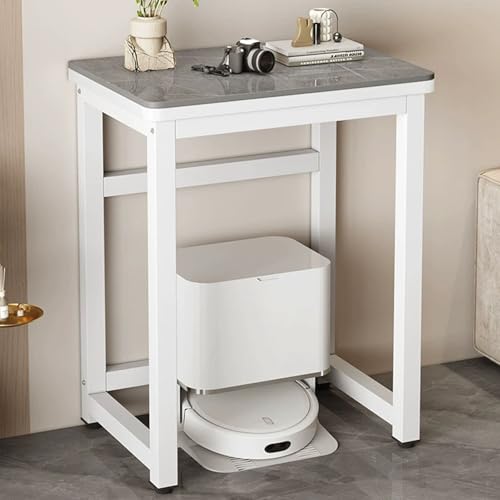 Robot vacuum cleaner storage rack,Robot Vacuum Stand Rack - Floor-Standing Storage Cabinet for Sweeping Robots & Fish Tanks, Dual-Shelf Organizer for Home & Kitchen (Grey, 100cm/39.3in) - color: Grey, size: 100cm/39.3in
