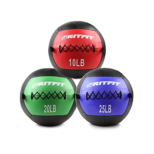 RitFit Soft Medicine Ball for Strength and Conditioning Workouts - size: 10+20+25lbs