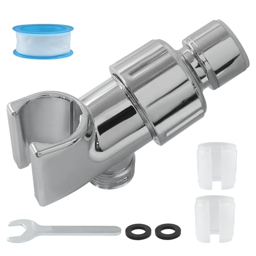 1 Pack Handheld Shower Head Holder,Shower Wand Holder,Solid Brass Shower Rod Mount with 360 Degree Swivel Pivot Ball,Compatible with Most Standard Shower Arms & Hoses for Bathroom