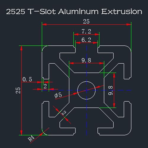 1010/10 Series 1 Inch x 1 Inch T Slot Aluminum Extrusion (25mmx25mm) European Standard Anodized for 3D Printer Parts and CNC DIY Silver 600mmX4 - color: Silver, size: 600mm(23.6'')