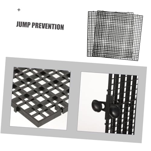 balacoo 4Sets Fish Tank Divider Plastic Grid Separator for Aquarium Escape Panels with Clamps for Fish and Pet Enclosures