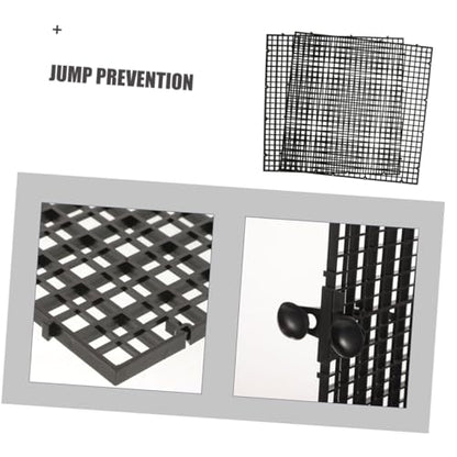 balacoo 4Sets Fish Tank Divider Plastic Grid Separator for Aquarium Escape Panels with Clamps for Fish and Pet Enclosures