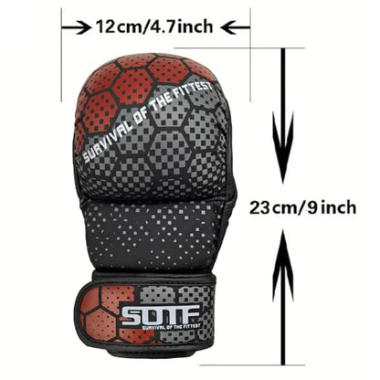 YWChenzy Fighting MMA Sparring Gloves Open Palm Martial Arts Boxing Punching Bag Training Gloves - color: sst15