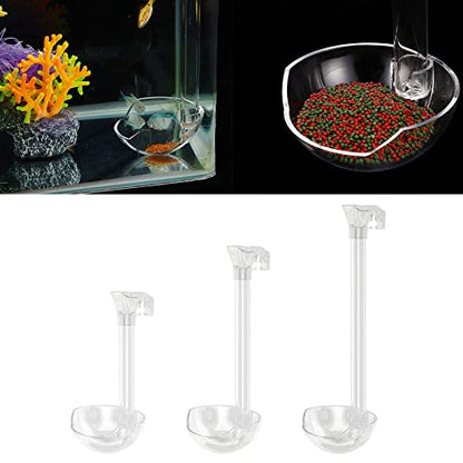 Aquarium Feeding Tube Dish Bowl for Fishtank with Detachable Frame for Shrimp Glass Shrimp and Snails Feeding Dish