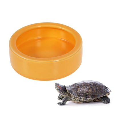 Crawler Crawling Pet Feeder Bowl Escape-Resistant Shrimp Food Dish for Small Fish and Reptiles Orange