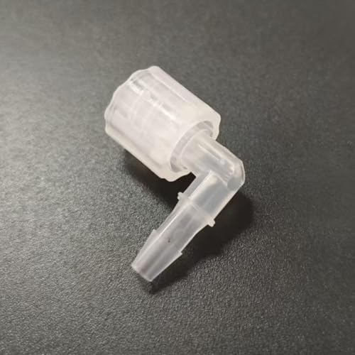 25pcs 1/8'' Moveable Male Luer Lock Connector and Adapter, for Laboratory Biochemical/Analytical Instruments, Food Machinery, Aquarium Equipment, Massage Equipment, PP 90 Elbow Syringe