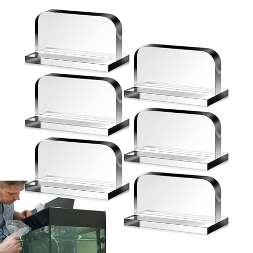 6Pcs Acrylic Aquarium Cover dle, Se Grip Fish Tank Lid Pull dle, Durable Transparent Aquarium Lid dle with Adhesive, Eleg Modern Design for Glass Cabinets and niture