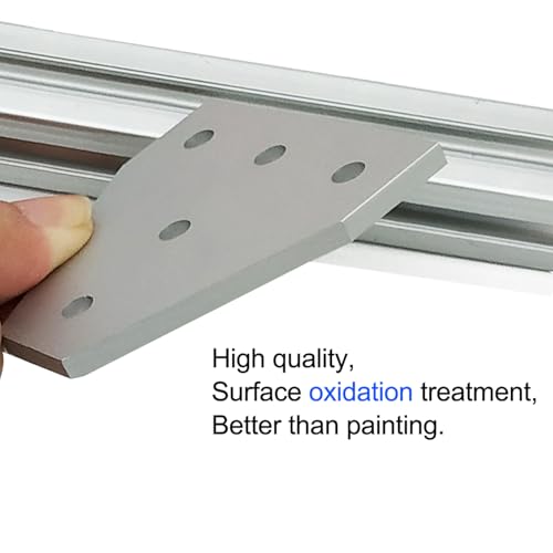 8 Sets 1010 Aluminum Extrusion T Slot Corner Bracket 10 25 Series Extruded Hardware T Shape Joint Plate with Nut Bolt for 10/10 1 Inch Black Aluminum Profile Connector Accessories - style: 8 sets T shape bracket with m5