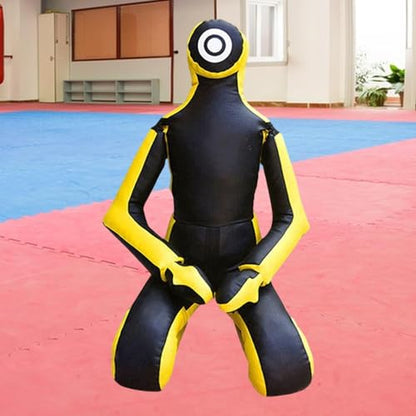 MMA Training Dummy for Grappling and Boxing, Unfilled Practice Tool, Yellow 68.8 inch