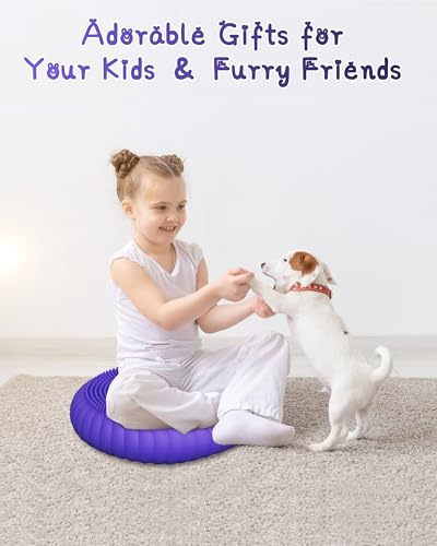 Wobble Cushion with Inflation Pump - Wiggle Seat Balance Disc - color: Purple