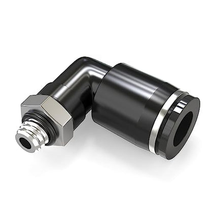 TAILONZ PNEUMATIC Male Elbow 4mm Tube OD x M5 Thread 90 Push to Connect Fittings PL4-M5 (Pack of 10) - size: 0.157'' OD M5
