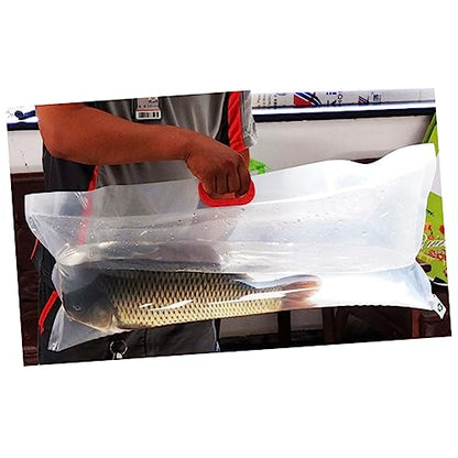 4pcs Oxygen Filling Live Fish Bags Catering Plastic Grocery Tote for Moving Storage