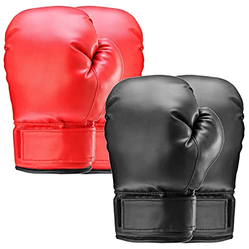 2 Pairs Boxing Gloves Set, Boxing Training Gloves for Playing Practice Suitable for Beginners & Kids & Men & Women