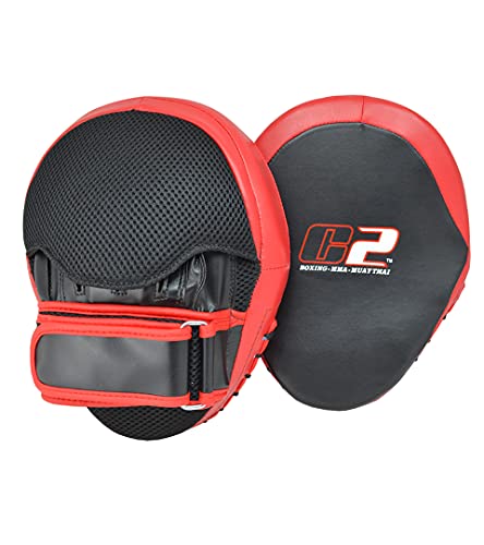 Combat Corner Curved Punch Mitts with XtraFresh for Boxing, MMA, Martial Arts, Kickboxing, Muay Thai Punch Pads