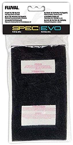 Fluval Evo & Spec LARGE Filter Foam Block – Replacement Mechanical Filter Media for Fluval Evo 13.5 & Spec 16 Gallon Aquarium Kits – Traps Debris & Improves Water Clarity (A10532) - size: Evo/Spec