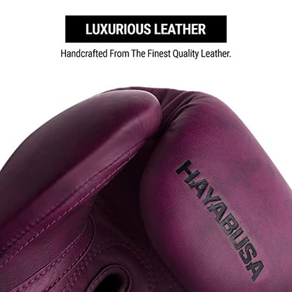 Hayabusa T3 LX Leather Boxing Gloves | Leather Boxing Gloves, Training Gloves Men and Women, Sparring Gloves, Heavy Bag Gloves, 16oz Boxing Gloves, Muay Thai Gloves - color: Wine, size: 14oz