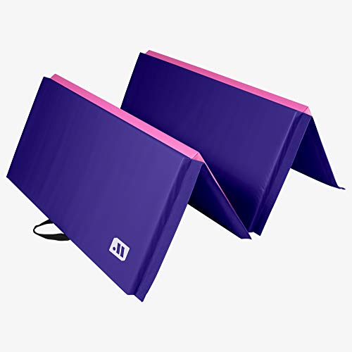 We Sell Mats Folding Exercise Mat - 2" Thick X-Large 4x8' - color: Purple / Pink