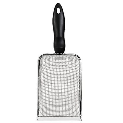 Sand Scooper Stainless Steel Fine Mesh Metal Shovel Terrarium Substrate Litter Corner Scoops Scooper for Bedding Bearded Dragon Scoops - size: 2.8mm hole