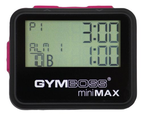 Gymboss miniMAX Interval Timer and Stopwatch - Black/Pink