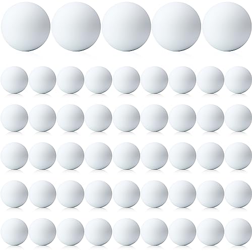 Sosation 50 Pack Lacrosse Ball Bulk 2.5 Inch Soft Rubber Motivational Stress Relief Massage Balls Myofascial Release Tools Muscle Knot Remover - color: White
