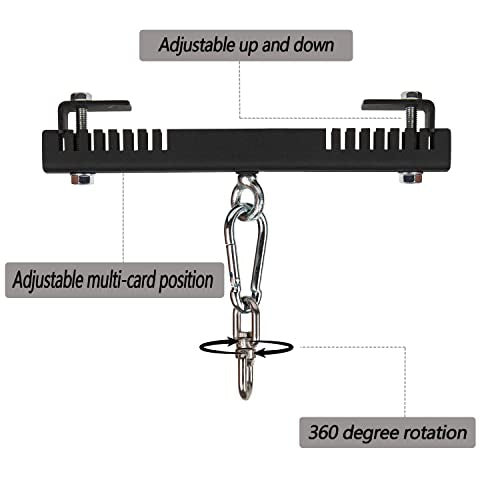 Heavy Duty Steel Beam Clamp,Heavy Bag Mount,Heavy Bag Hanger 360° Rotation Suitable for I or H Beam Punching Bag Bracket with Accessories for Boxing Muay Thai Training