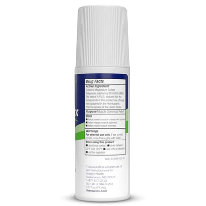 Theraworx Relief for Muscle Cramps Roll-On Fast-Acting Muscle Spasm, Leg Soreness with Magnesium Sulfate - 2.5 oz - 1 Count (Pack of 3) - size: 2.5 Fl Oz (Pack of 3)