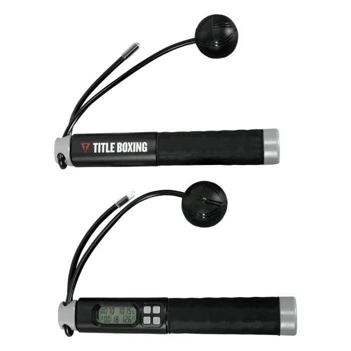Title Boxing Smart Electronic Count Jump Rope - Digital Display, Cordless Option, Removable Weights, and Adjustable Length
