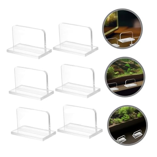 6pcs Acrylic Fish Tank Lid Handles Heavy-Duty Replacement Parts for Aquariums Grip for Transparent Design for Fish Tanks