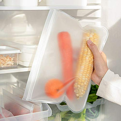 10 Pack Quart Freezer Bags, Reusable Food Storage Bags for Vegetable, Liquid, Snack, Meat, Sandwich, 8.46x7.28 Inch - size: 0.25 Gallon