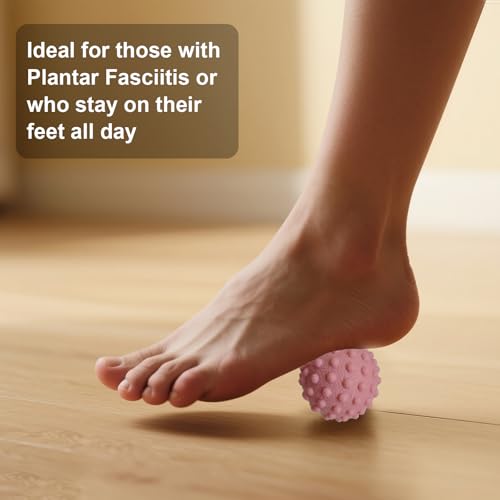 4PCS Massage Ball Set, Massage Roller for Plantar Fasciitis Relief Foot Pain Therapy, Heel Spur, Trigger Point, Back, Arm, Neck, Sore Muscle, Shoulder, Leg Circulation Roller