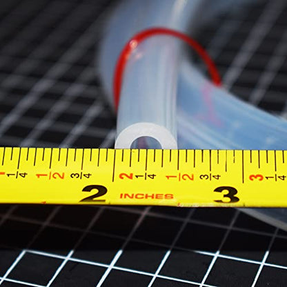 Ultra Clear Platinum Silicone Tubing - Food & Medical Grade - High Temp Hose (3 Feet, 1/4" ID x 1/2" OD) - size: 1/4" ID x 1/2" OD